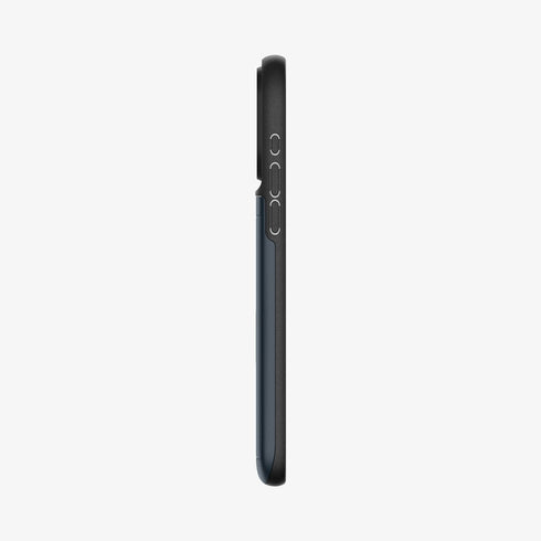 ACS06589 - iPhone 15 Pro Max Case Slim Armor CS in black showing the back with card in slot